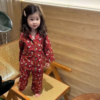 春秋童趣家居服 兒童可愛卡通長袖睡衣套裝3