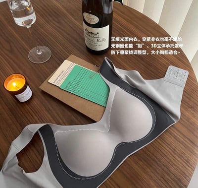 新款提拉收副乳無鋼圈內衣一組兩件7