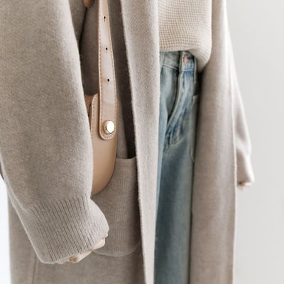 日系高級感連帽長版針織開衫 秋冬慵懶寬鬆顯瘦外套3