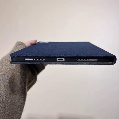 小狗與小貓 牛仔刺繡感狗狗貓咪造型平板保護套11