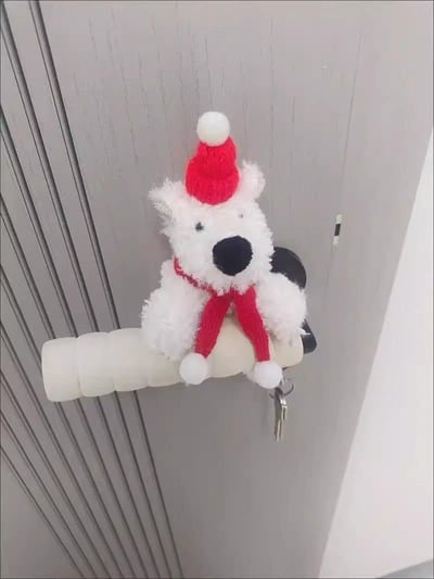 西高地小狗房門把手裝飾套保護套3