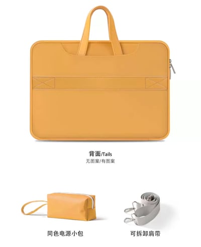 幸運小狗 黃色西高地格紋插畫風多功能旅行電腦包6