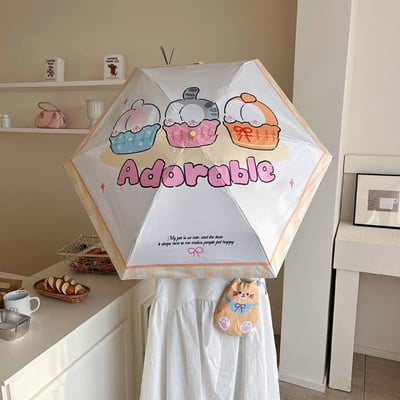 包裹一隻貓出門 貓咪造型斜背收納包五折晴雨兩用傘3