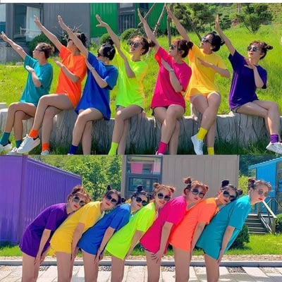 閨蜜就是歸me一起穿純棉T恤加短襪3