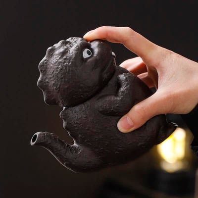 風鳴哥吉拉創意泡茶紫砂壺10