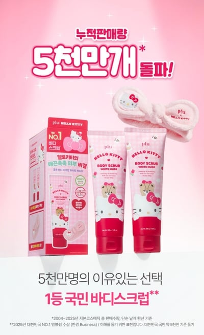 韓國 PLU KITTY限定版 身體磨砂膏 200g*2組  白麝香4