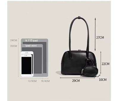 日系小眾．復古波士頓手提包 附迷你可愛小包   通勤休閒百搭款7