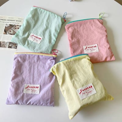 買一送三 韓系QQ馬卡龍色系撞色收納包2