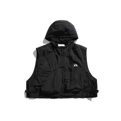 山系機能連帽短款背心 日系戶外多口袋坎肩・男女同款情侶背心4