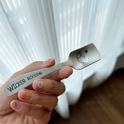 Ins風療癒笑臉餐具組5入8