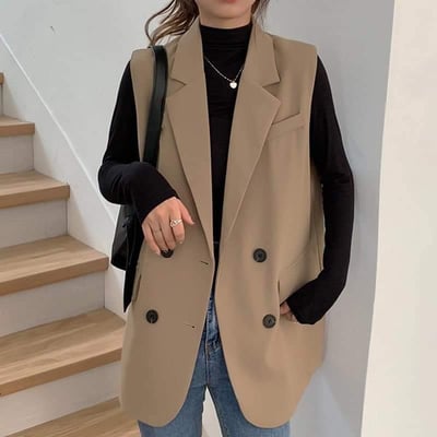 新款有大尺碼復古西裝版背心6