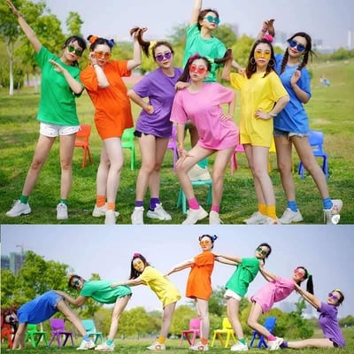 閨蜜就是歸me一起穿純棉T恤加短襪4