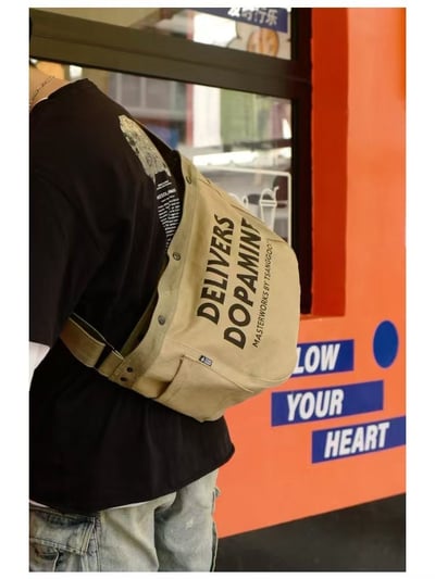 復古街頭機能大包 潮牌新款大容量托特斜挎包2