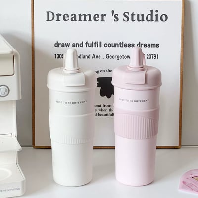 時尚簡約情侶不鏽鋼雙飲保溫杯7