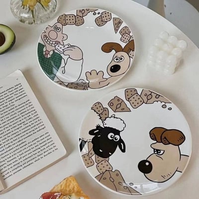 掌門狗狗系列陶瓷餐盤組合5