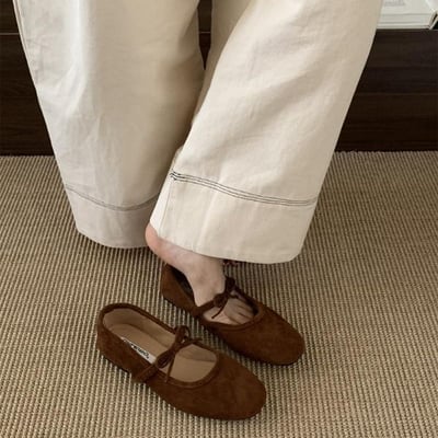 秋冬法式瑪麗珍   美拉德氣質平底鞋復古方圓頭13