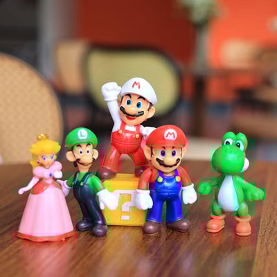 馬里歐家族集合囉醣膠可愛小擺件   現貨免運4
