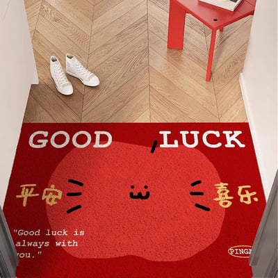 一進門就是好運 紅色喜慶入戶地墊2