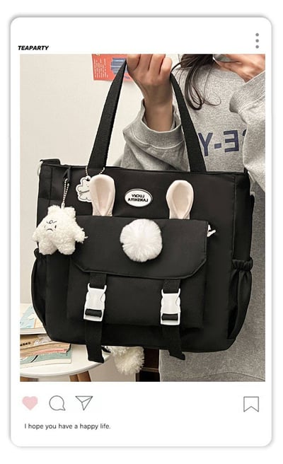 我的補習好夥伴 立體兔子顏值爆表大容量補習包11