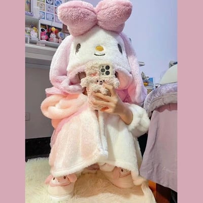 冬季美樂蒂造型保暖睡袍家居服   現貨L號一件3