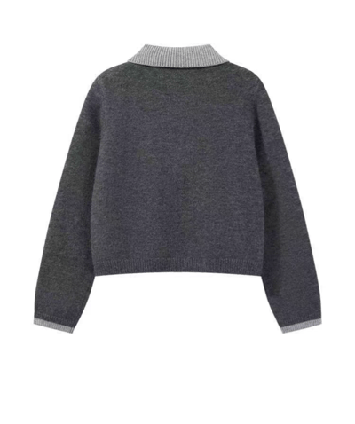 秋冬百搭氣質學院風假兩件針織衫5