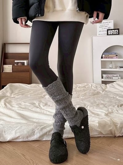 時髦感穿搭 蕾絲編織堆堆長襪組4雙2