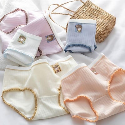 大頭貼舒適腰圍中大女童三角內褲組2