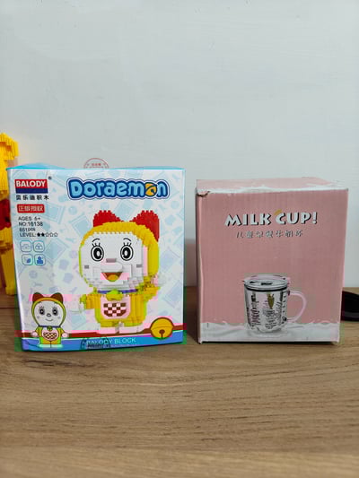 貝樂迪正品多啦美積木贈玻璃牛奶杯2