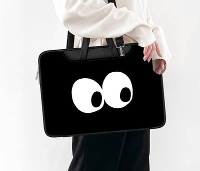 可愛大眼睛 純黑色可愛眼睛 多功能旅行電腦包2