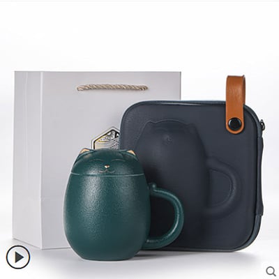 【現貨特惠】療癒招財貓陶瓷茶杯禮盒組1