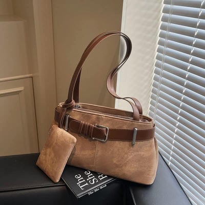 休閒百搭大容量高級感托特包8