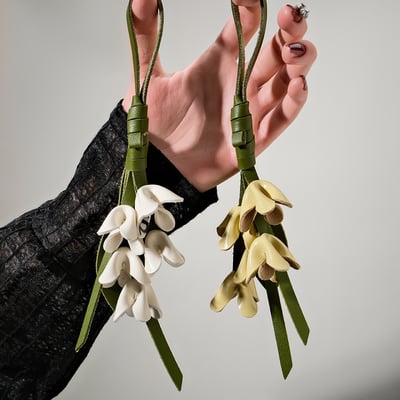 韓系小眾桂花花束 PU皮革包包掛件 精緻包飾・鑰匙掛飾2
