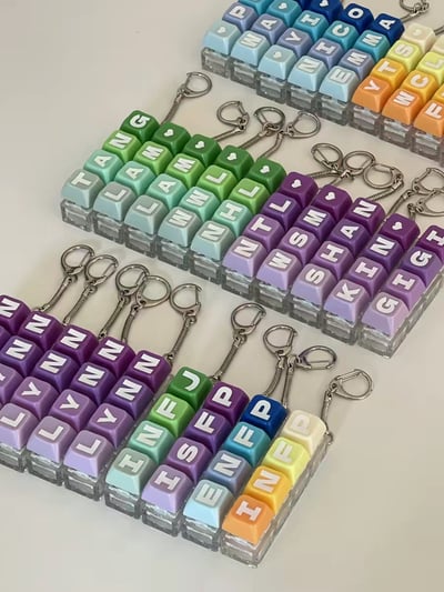 MBTI客製鍵帽試軸器 個性姓名掛飾鑰匙圈2
