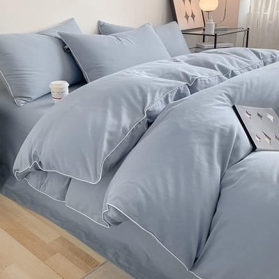 適合男士系列 純色長絨棉4件床包件套3