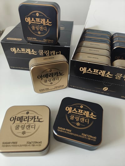 韓國復古感新版Cooling Espresso 義式濃縮/美式薄荷咖啡糖32g7