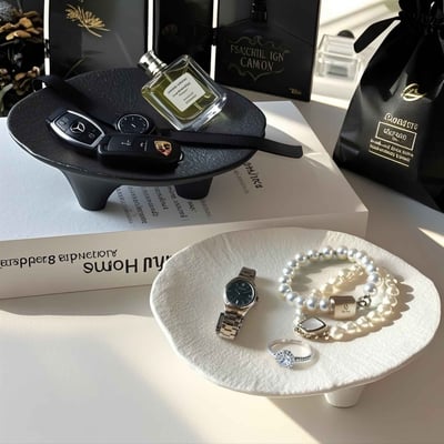 INS風陶瓷首飾托盤 實用兼具氛圍感玄關鑰匙首飾收納3