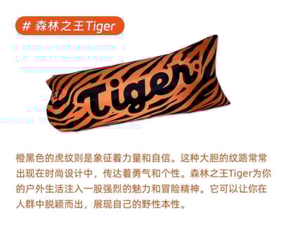 新款斑馬時尚野餐露營快速充氣沙發8