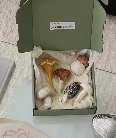 INS風餐桌小物 法式復古小蘑菇筷子架｜彩色手工彩繪樹脂餐桌擺件5