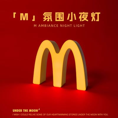 M記可愛磁吸小夜燈｜趣味氛圍燈・臥室床頭睡眠燈・送禮推薦4