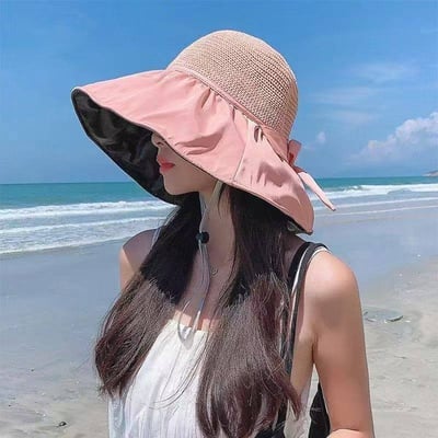 輕盈百搭    黑膠防曬透氣可折疊遮陽帽2