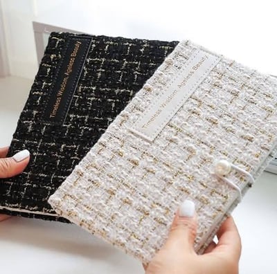 經典小香風珍珠釦手帳本2