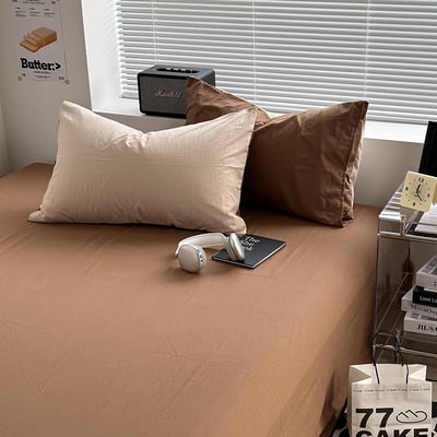 INS 極簡雙拼色系枕套10