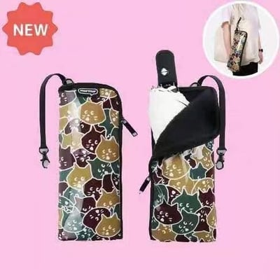 日系防水便攜驚訝貓雨傘收納袋2