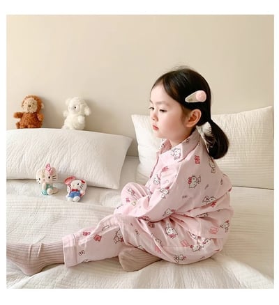 春秋童趣家居服 兒童可愛卡通長袖睡衣套裝6