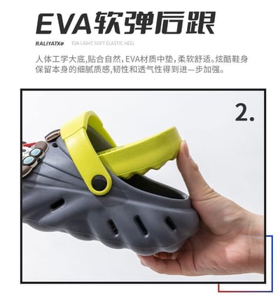 男款掌門狗狗舒適休閒洞洞鞋5