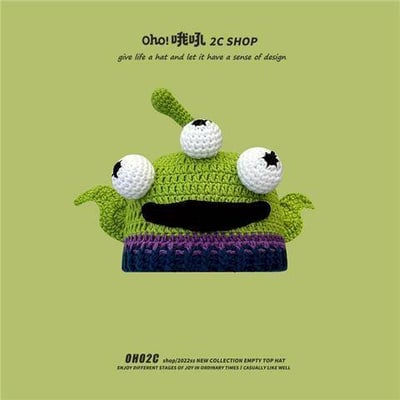 現貨可愛三眼怪針織帽 299元1