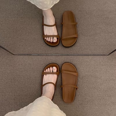 夏日百搭復古風涼拖鞋2