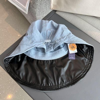 夏季防曬黑膠防紫外線薄款遮陽帽漁夫帽   現貨2