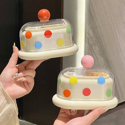 創意可愛多巴胺桌上牙線綿籤盒3