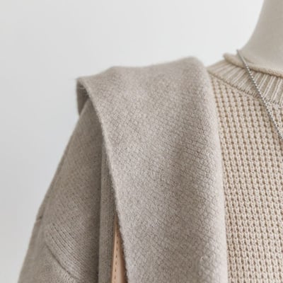 日系高級感連帽長版針織開衫 秋冬慵懶寬鬆顯瘦外套6